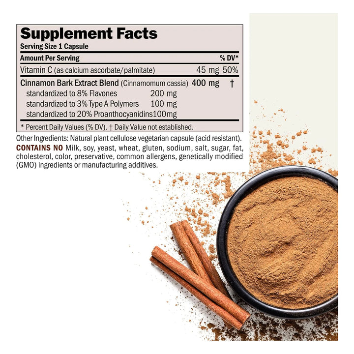 Cápsulas De Canela 400 Mg Extracto Estandarizado Alta Potenc - Imagen 2
