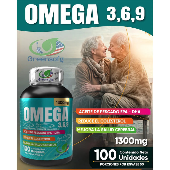 Omega 3, 6 & 9 Epa Dha 1300mg Puro Americano Natural - Imagen 5