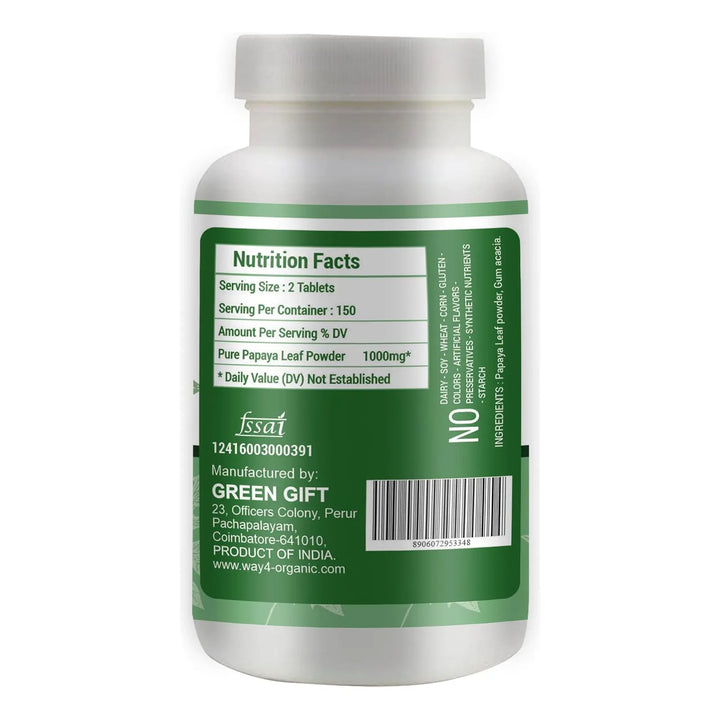 Cápsulas Extracto Hoja De Papaya 300 Tabletas 1000 Mg Apoyo - Imagen 4