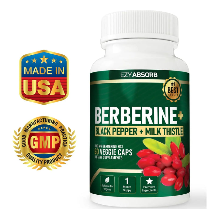Berberina 500 Mg 60 Cápsulas Activador Metabólico La-3 Ampk - Imagen 3