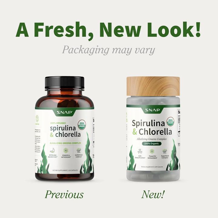 Cápsulas Orgánicas De Chlorella Y Spirulina Superalimento Ve - Imagen 2
