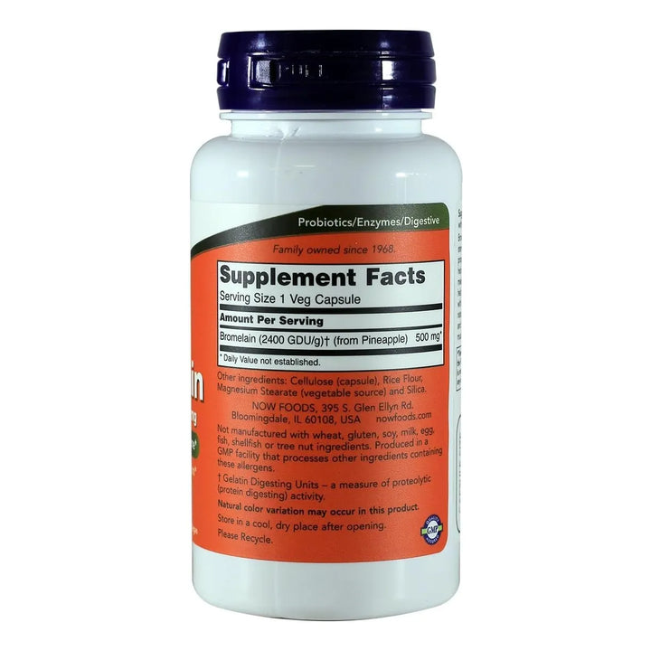 Bromelina 2400 Gdu 500 Mg 60 Cápsulas Paquete Doble - Imagen 2