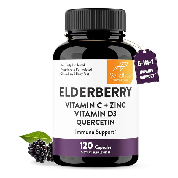 Vitamina C Zinc Saúco Quercetina Vitamina D3 Apoyo Inmunológ - Imagen 1