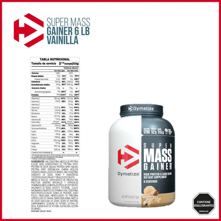 Proteína Massgainer Dymatize6lb - Imagen 2