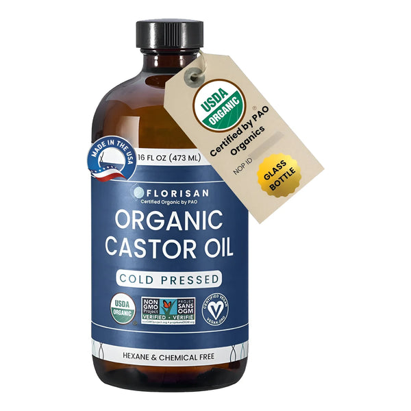Aceite De Ricino Orgánico 475 Mililitros Prensado En Frío Bo - Imagen 1