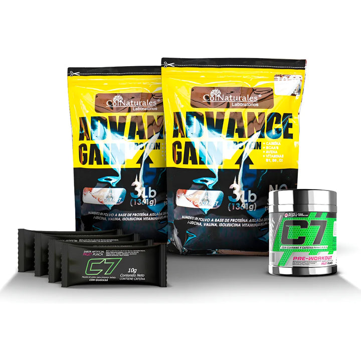 Proteina Advance 6lb+preworkout Vainilla - Imagen 1