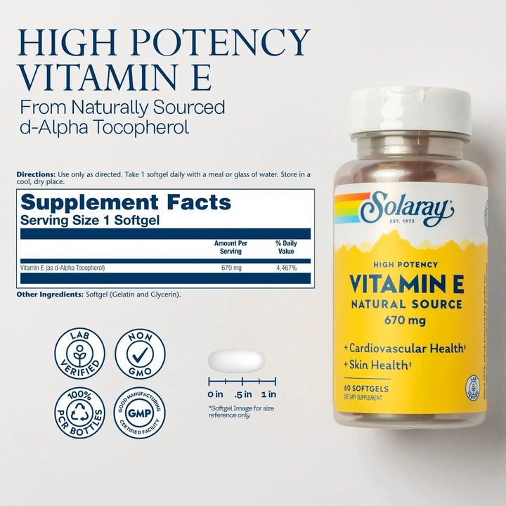 Cápsulas Blandas Vitamina E 1000 Ui 670 Mg Apoyo Salud Piel - Imagen 2
