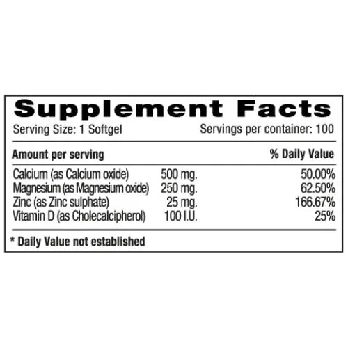Calcio Magnesio Zinc + Vit D  Cal-mag-zinc - Imagen 3