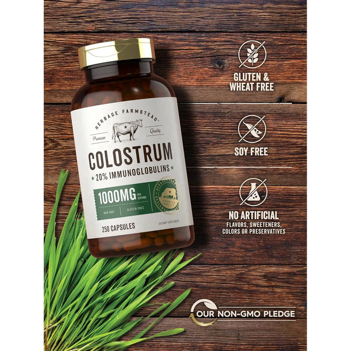Cápsulas De Calostro 1000 Mg 250 Unidades 30% Igg Energía In - Imagen 5