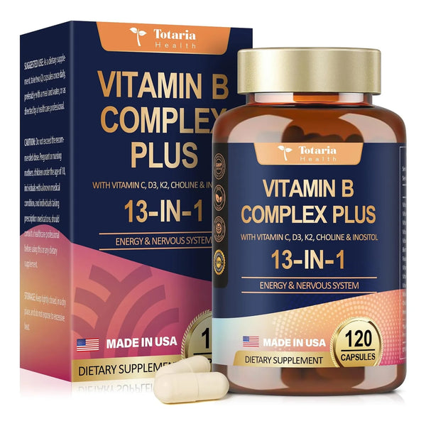 Complejo Vitamínico B 13 En 1 Con B1 B2 B3 B4 B5 B6 B7 B8 B9 - Imagen 1