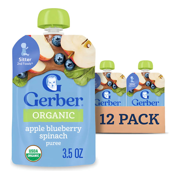 Alimentos Para Bebés Orgánicos Manzana Arándano Espinaca 99 - Imagen 1