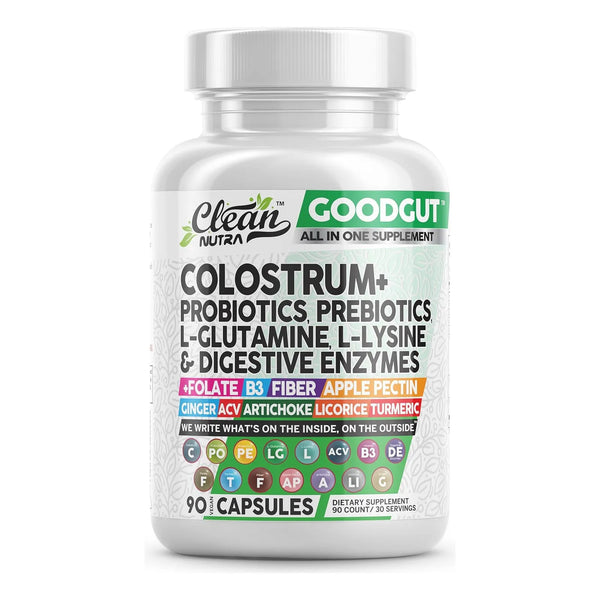 Cápsulas Calostro Probióticos Y Prebióticos Con L-glutamina - Imagen 1