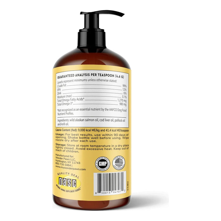 Aceite Omega 3 De Salmón Bacalao Y Krill Para Perros 500ml - Imagen 8