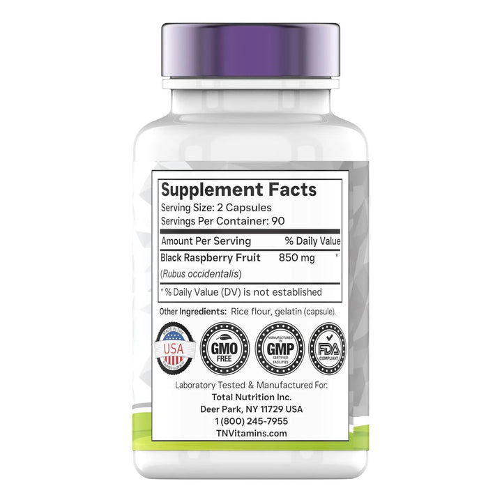 Cápsulas De Frambuesa Negra 850 Mg 180 Unidades Antioxidante - Imagen 2
