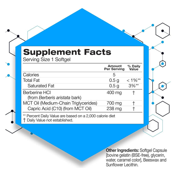 Berberina Con Aceite Mct Soporte Glucosa Absorción Óptima 90 - Imagen 5