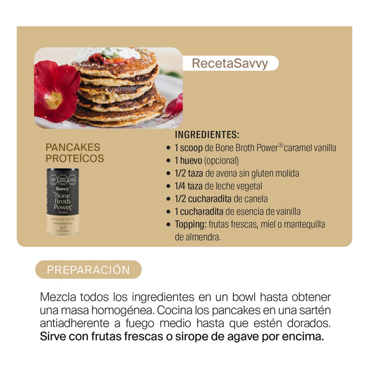 Proteína Savvy Caramel Vanilla Bone Broth 560g - Imagen 7
