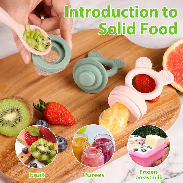Alimentador De Frutas Frescas Para Bebés Paquete De 2 Malla Color Talla Del Chupo - Imagen 3