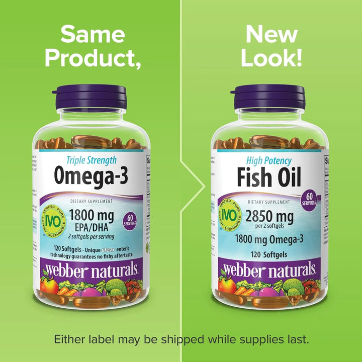 Aceite De Pescado Omega-3 Triple Fuerza 1800 Mg 120 Cápsulas - Imagen 6