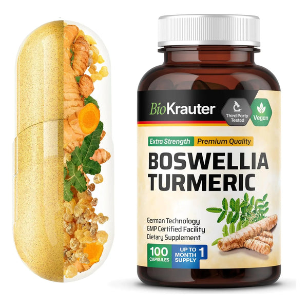 Cápsulas De Cúrcuma Y Boswellia 2000 Mg Con Pimienta Negra P - Imagen 1