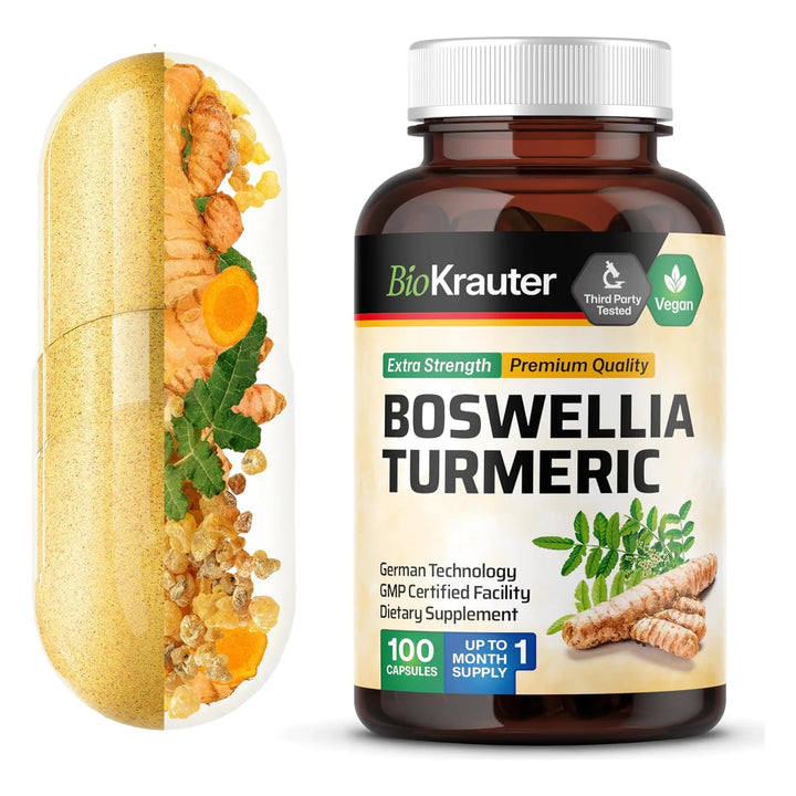 Cápsulas De Cúrcuma Y Boswellia 2000 Mg Con Pimienta Negra P - Imagen 1