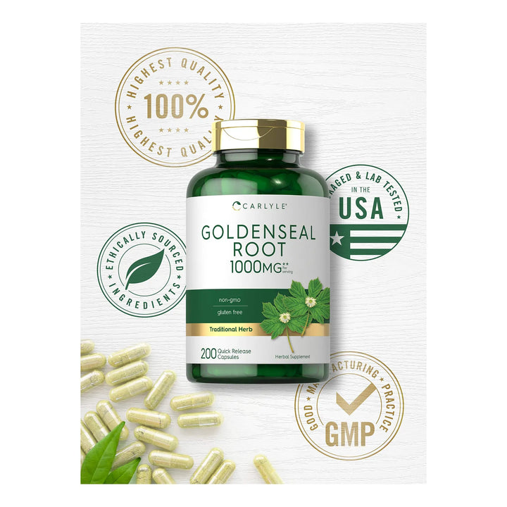 Cápsulas Goldenseal 1000 Mg 200 Unidades Herbolaria Tradicio - Imagen 5