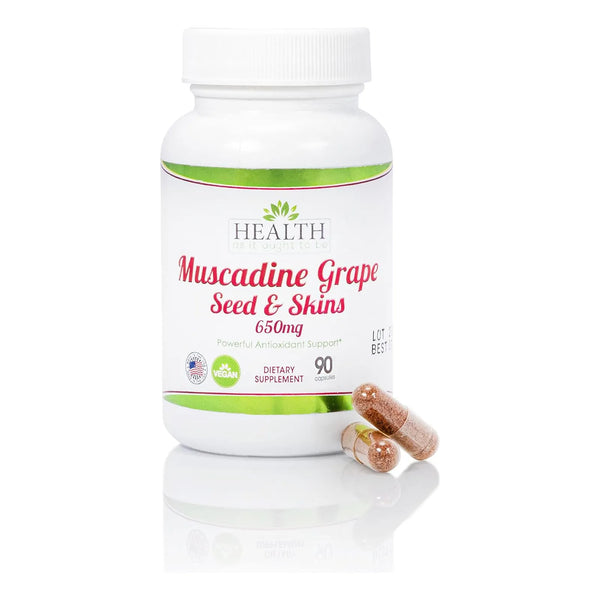 Muscadine Semilla Y Piel De Uva 650 Mg Apoyo Antioxidante Mé - Imagen 1