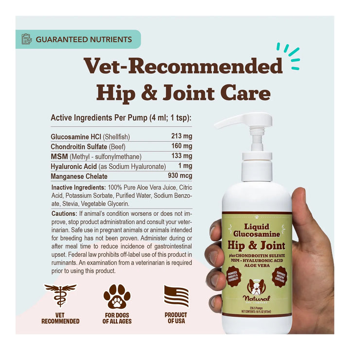 Aceite Natural De Glucosamina Líquida Para Perros Con Cartíl - Imagen 5