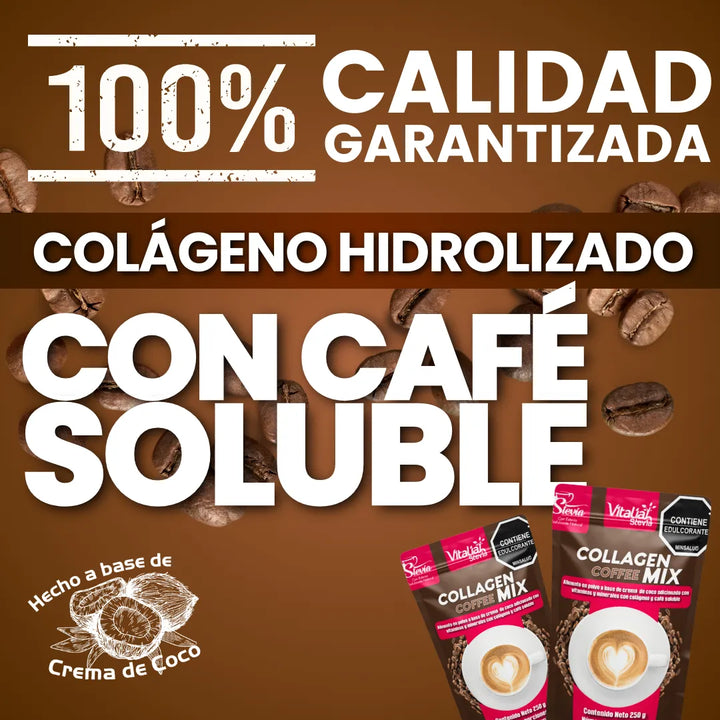 Doypack Colágeno Coffee Plus Vitaliah 250g - Imagen 2