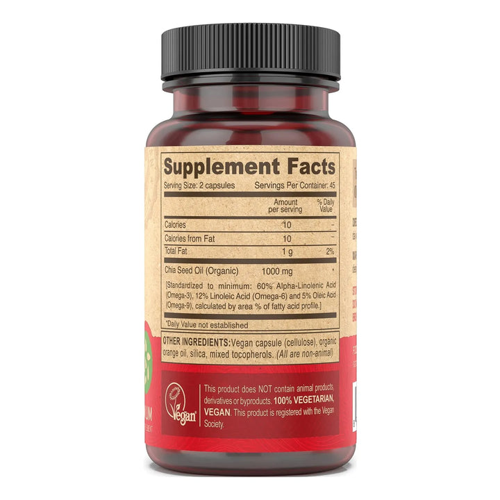 Aceite De Semillas De Chía Vegano Rico En Ácidos Grasos Omeg - Imagen 3
