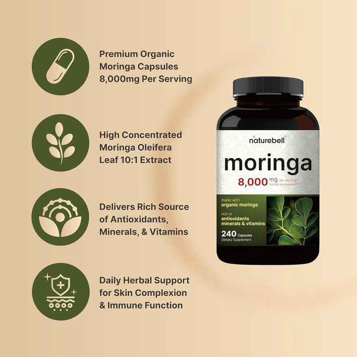 Cápsulas De Moringa 8000 Mg Contienen 480 Unidades Superalim - Imagen 3
