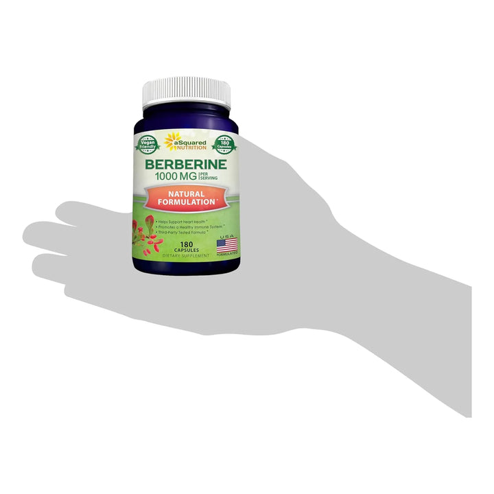 Berberina Pura 1000 Mg 180 Cápsulas Vegetales Clorhidrato Na - Imagen 8
