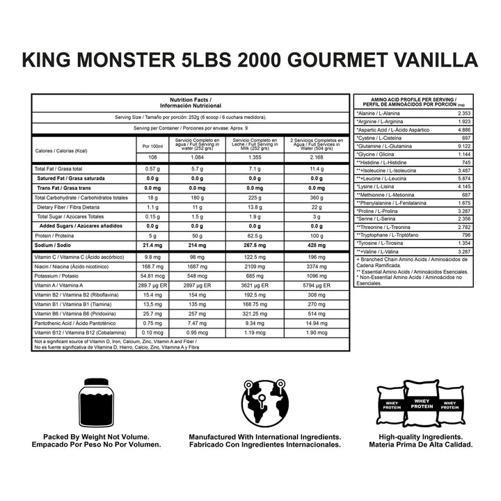 Super Mega Gatner Egp 5 Lb Gainer Mass 5lb - Imagen 3