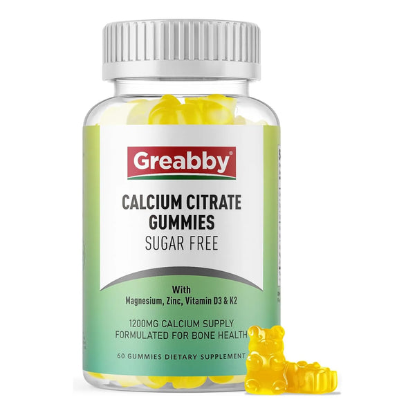 Gomitas De Citrato De Calcio 1200 Mg Sabor Piña Soporte Óseo Para Toda La Familia