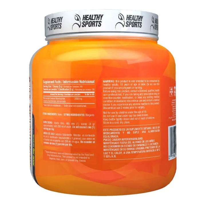 Creatine Healthy Sports Monohydrate 3000mg X 300g Sin Sabor - Imagen 2