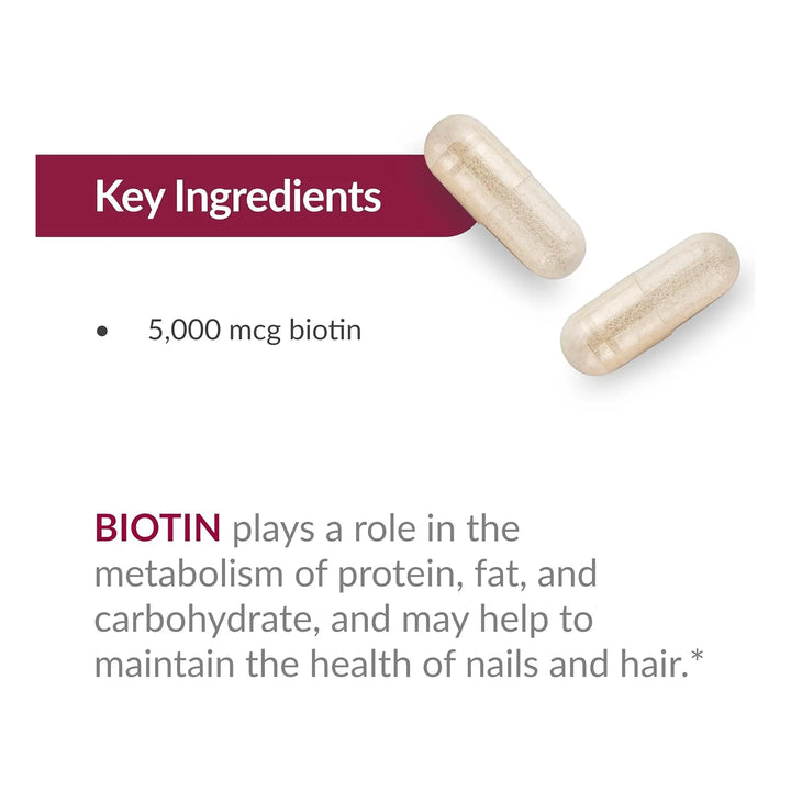 Biotina 5000 Mcg Mini Cap Digerible Para Cabello Piel Uñas 9 - Imagen 6