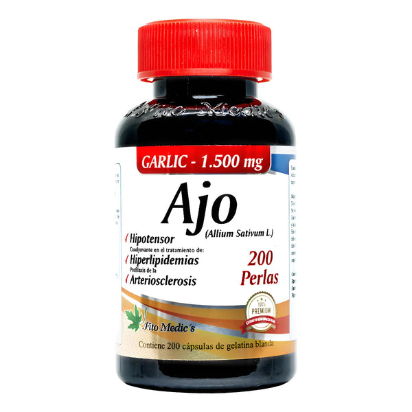 Ajo Garlic X200 1500mg Capsulas Sin Sabor - Imagen 1
