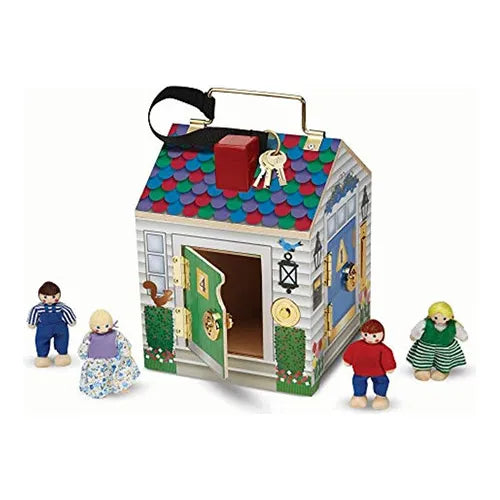 Melissa & Doug Casa De Muñecas Con Timbre De Madera Para Lle - Imagen 1