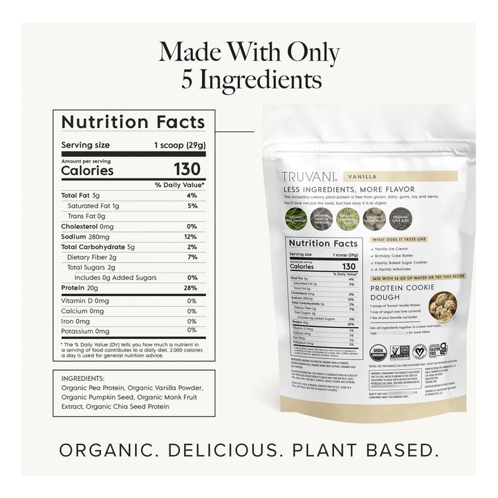 Proteína De Guisante En Polvo Sabor Vainilla Orgánica 20 G P - Imagen 2