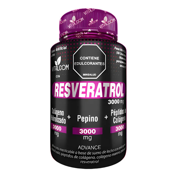 Resveratrol + Peptidos De Colageno Vitalcom Invima Original - Imagen 1