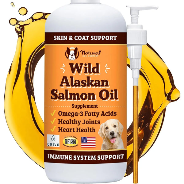Aceite De Salmón Natural Para Perros 473 Ml Con Bomba Omega - Imagen 1