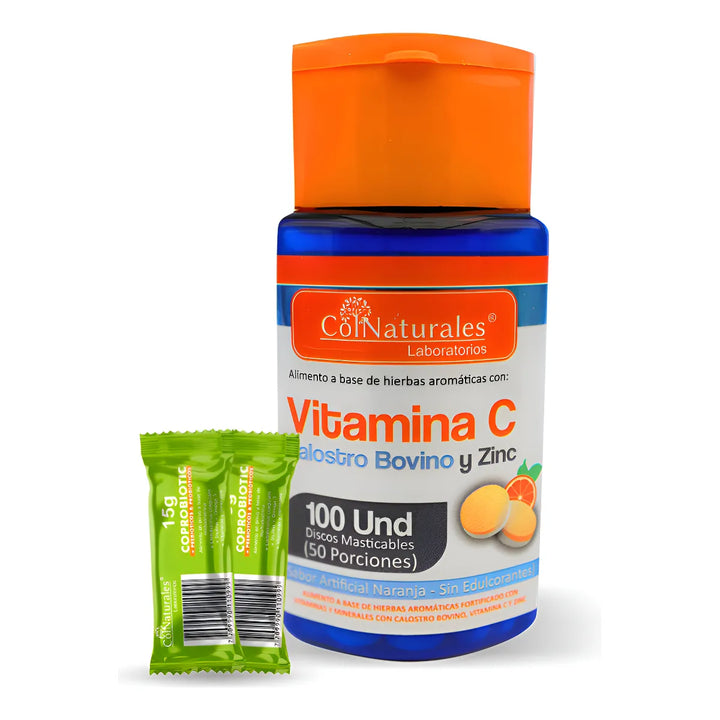 Vitamina C Con Calostro Bovino Sin Sabor - Imagen 1