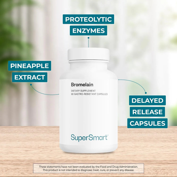Bromelina 1500 Mg 3000 Gdu Enzimática Extracto De Piña 90 Cá - Imagen 3