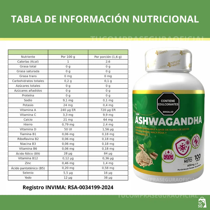 Ashwagandha Adaptógeno Potente Natural Estrés Ansiedad Sueño Original - Imagen 8
