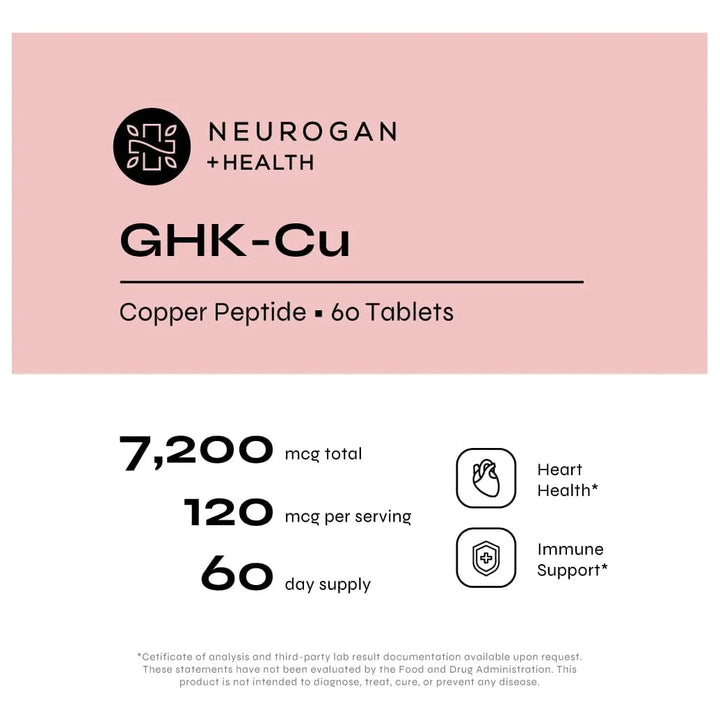 Tabletas De Péptido De Cobre 120 Mcg Cada Una 7200 Mcg Total - Imagen 3