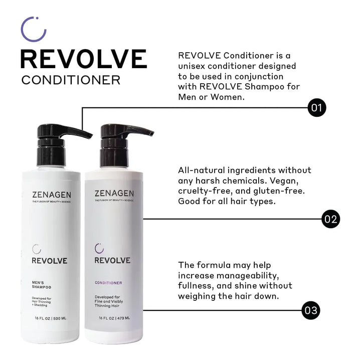 Acondicionador Espesante Revolve Para Cabello Fino 355ml Nut - Imagen 4