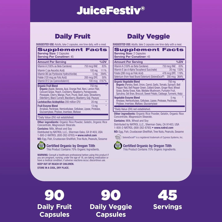 Cápsulas De Fruta Y Verduras Con Selenoexcell Nutrientes Int - Imagen 5