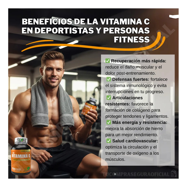 Vitamina C 1000mg Pura Acido Ascórbico Caps  Sistema Inmune Natural - Imagen 7