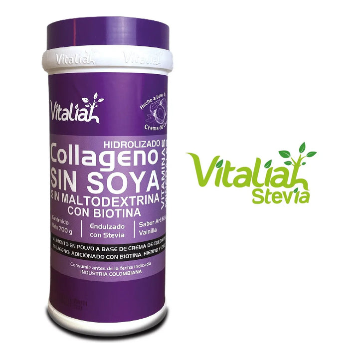 Kit Colágeno Hidrolizado Vitaliah Fresa Y Vainilla + Endulzante Monk 30ml - Imagen 3