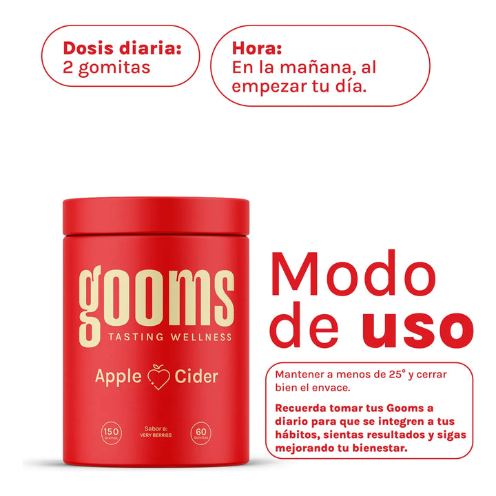 Gooms Vinagre - Suplemento Vinagre De Manzana - Imagen 4