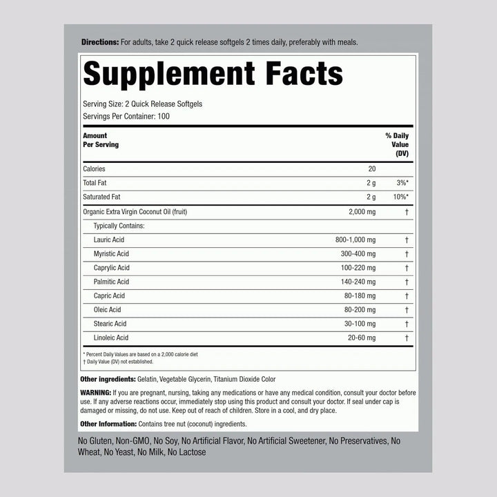 Aceite De Coco Extra Virgen 2000 Mg Para Piel Y Cabello 200 - Imagen 2